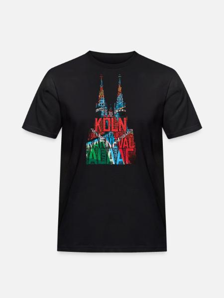 Kölner Dom Köln Karneval - Männer Workwear T-Shirt - Schwarz