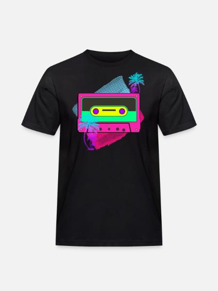 80s party - Men's Workwear T-Shirt - black