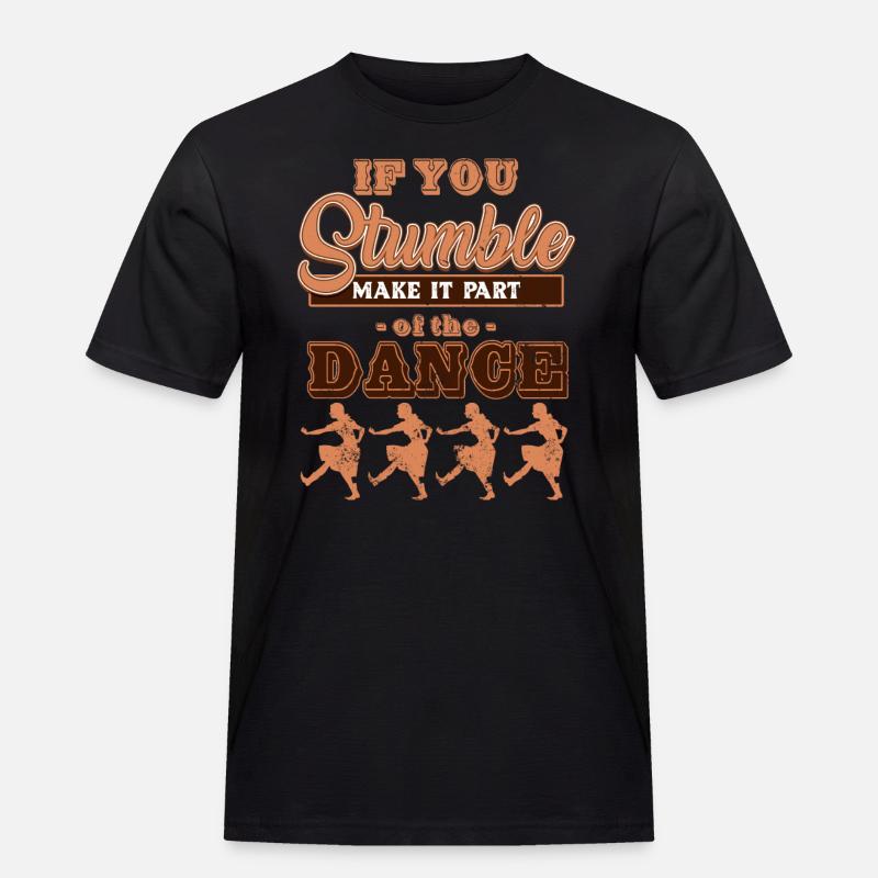 Linedance, Line dancing Musik - Männer Workwear T-Shirt - Schwarz