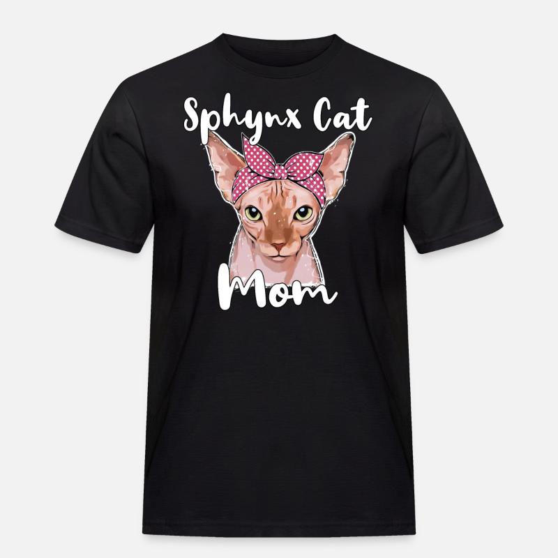 Sphynx Cat Mom Sphynx Cat - Männer Workwear T-Shirt - Schwarz