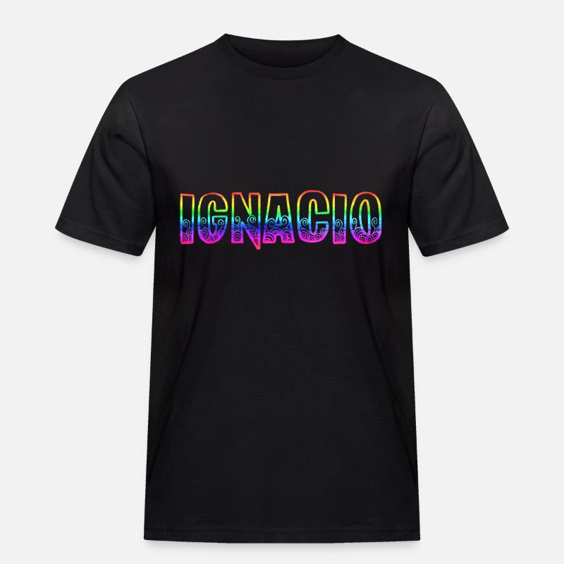 ignacio rs regenbogen - Männer Workwear T-Shirt - Schwarz