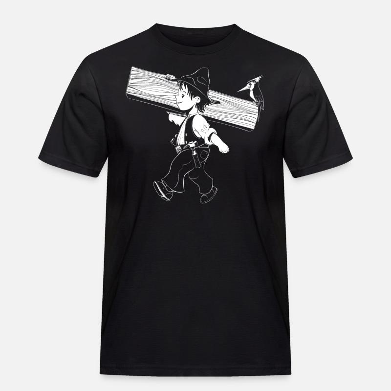 Zimmermann - Männer Workwear T-Shirt - Schwarz