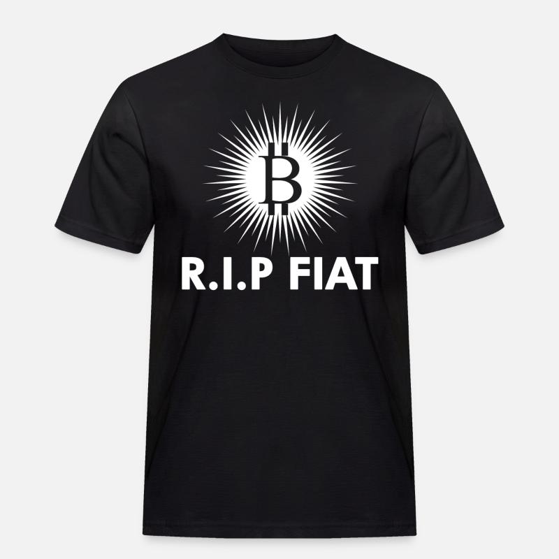 Bitcoin - Männer Workwear T-Shirt - Schwarz