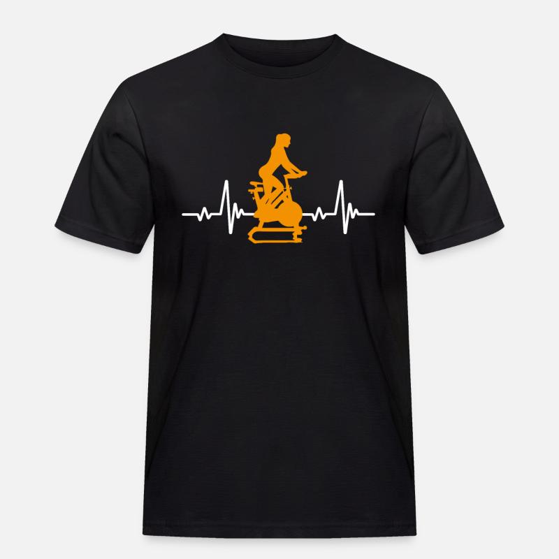 Herzfrequenz Indoor Cycling - Männer Workwear T-Shirt - Schwarz