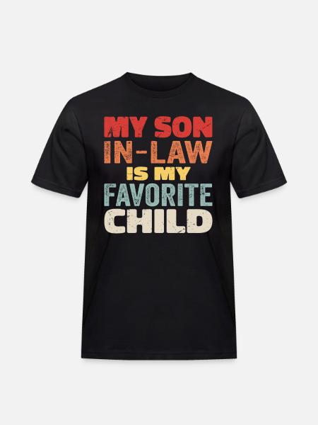 Min svigersøn er mit yndlingsbarn - Herre Workwear T-Shirt - sort