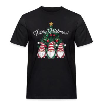 Entzückende und verzauberte Zwergweihnacht - Männer Workwear T-Shirt - Schwarz - Vorne - AI Model Male 178 light (178cm)