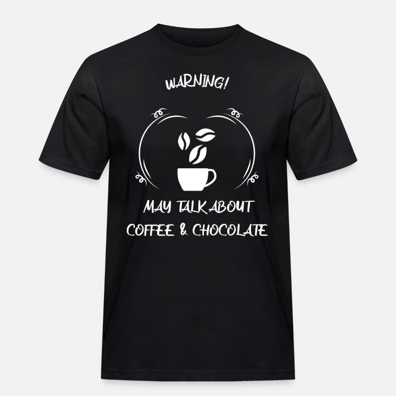 Kaffee Espresso Käffchen & Schokolade - Männer Workwear T-Shirt - Schwarz