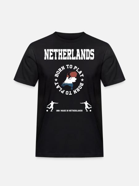 Holland - Männer Workwear T-Shirt - Schwarz