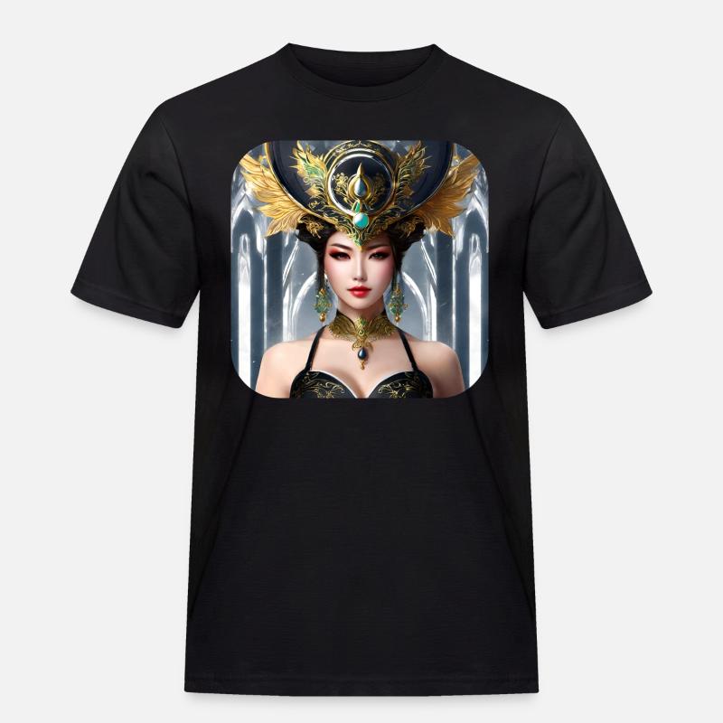 Wunderschöne Fantasy Elfe - Männer Workwear T-Shirt - Schwarz