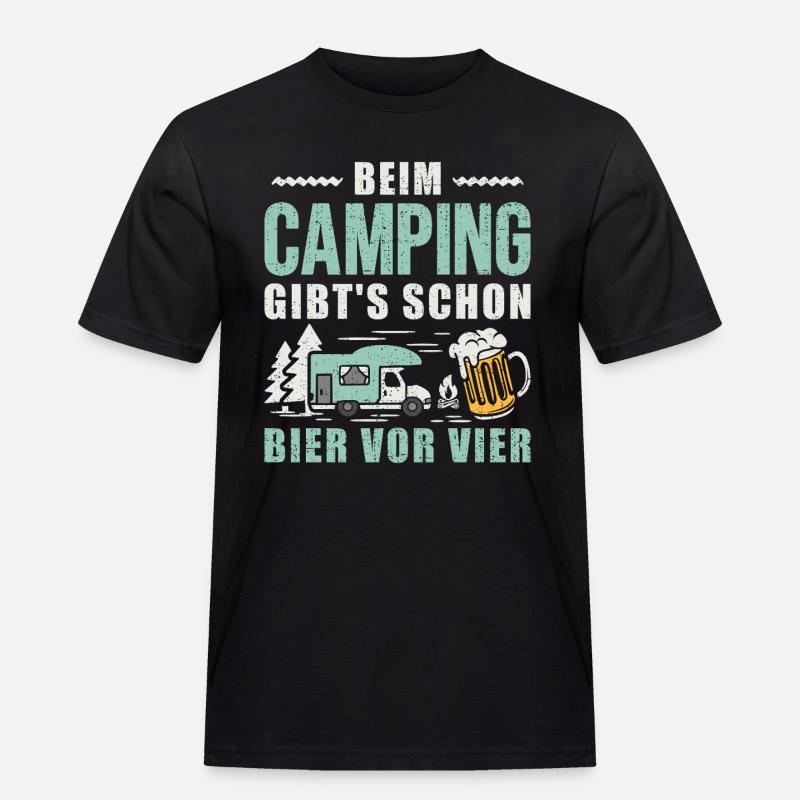 Wohnmobil Camping Bier Camper - Männer Workwear T-Shirt - Schwarz