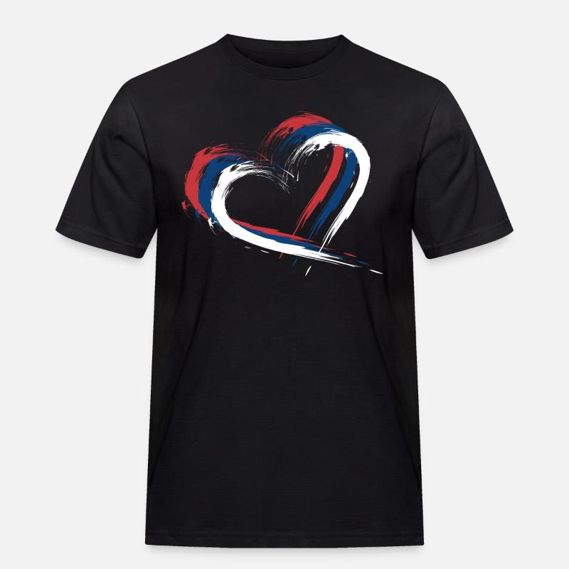 Flagge Serbien - Männer Workwear T-Shirt - Schwarz