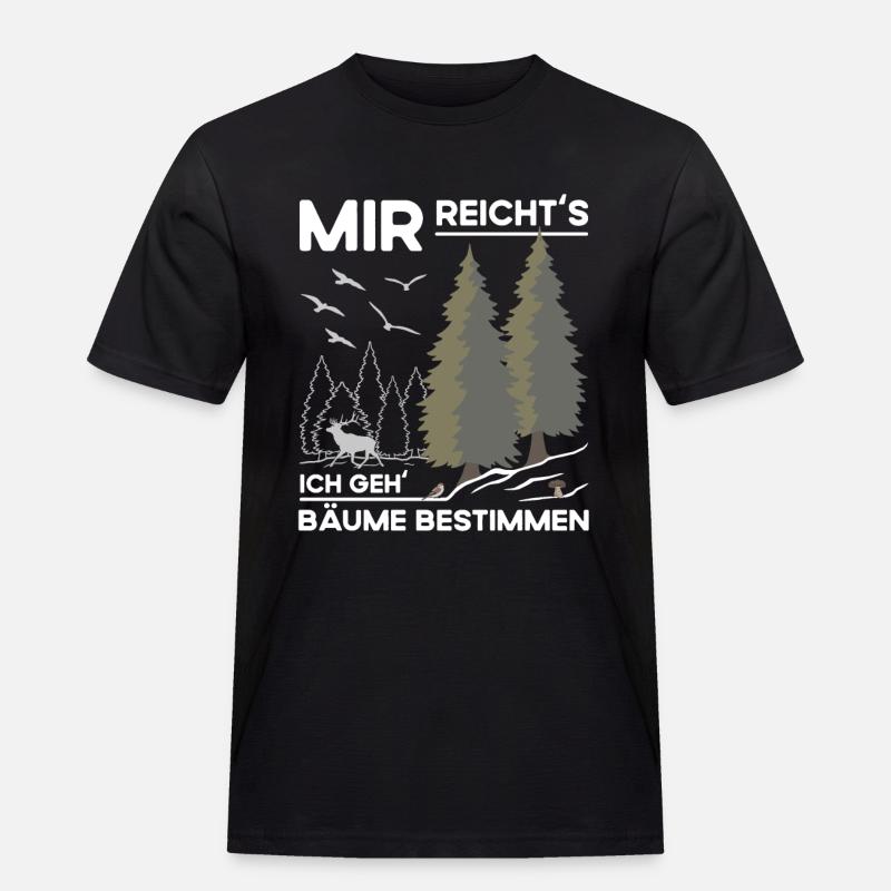Bäume Bestimmen - Männer Workwear T-Shirt - Schwarz