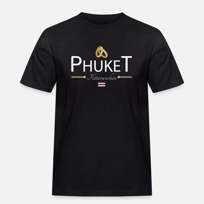 Flitterwochen Phuket - Männer Workwear T-Shirt - Schwarz
