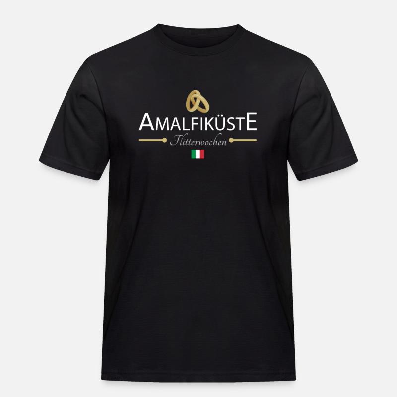 Flitterwochen Amalfiküste - Männer Workwear T-Shirt - Schwarz