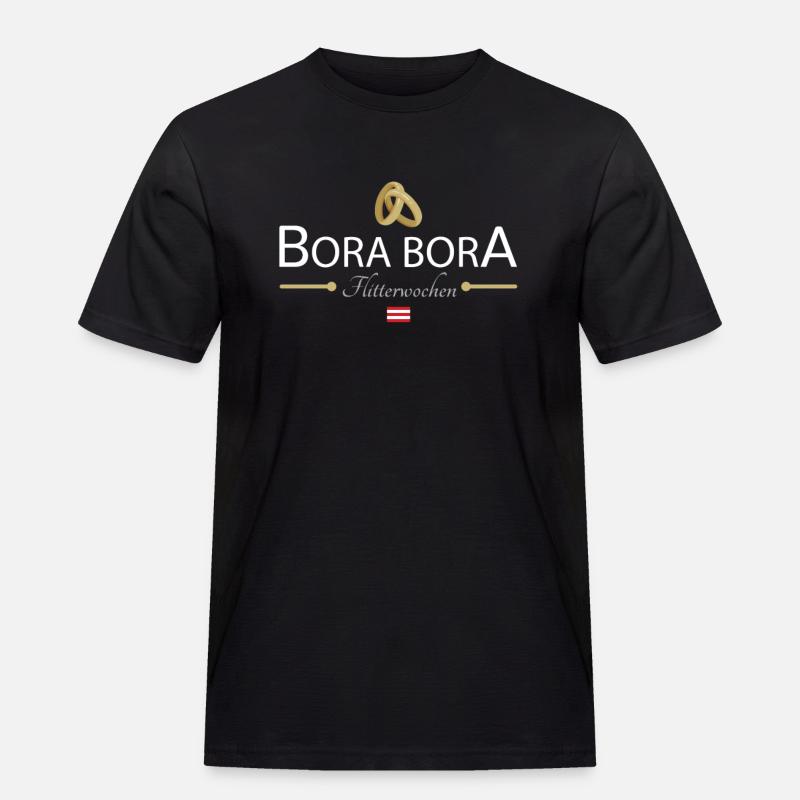 Flitterwochen Bora Bora - Männer Workwear T-Shirt - Schwarz