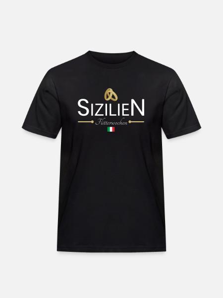Flitterwochen Sizilien - Männer Workwear T-Shirt - Schwarz