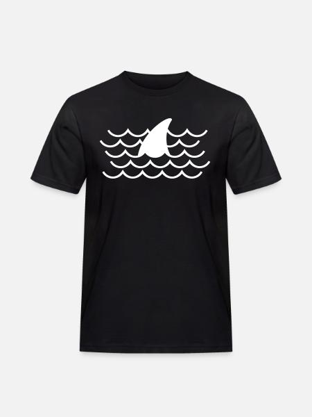 Las aletas de tiburón - Camiseta de trabajo para hombre - negro