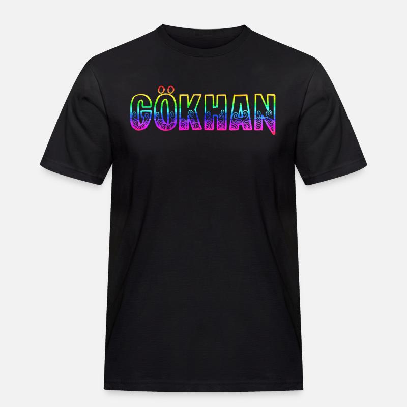 gökhan rs regenbogen - Männer Workwear T-Shirt - Schwarz