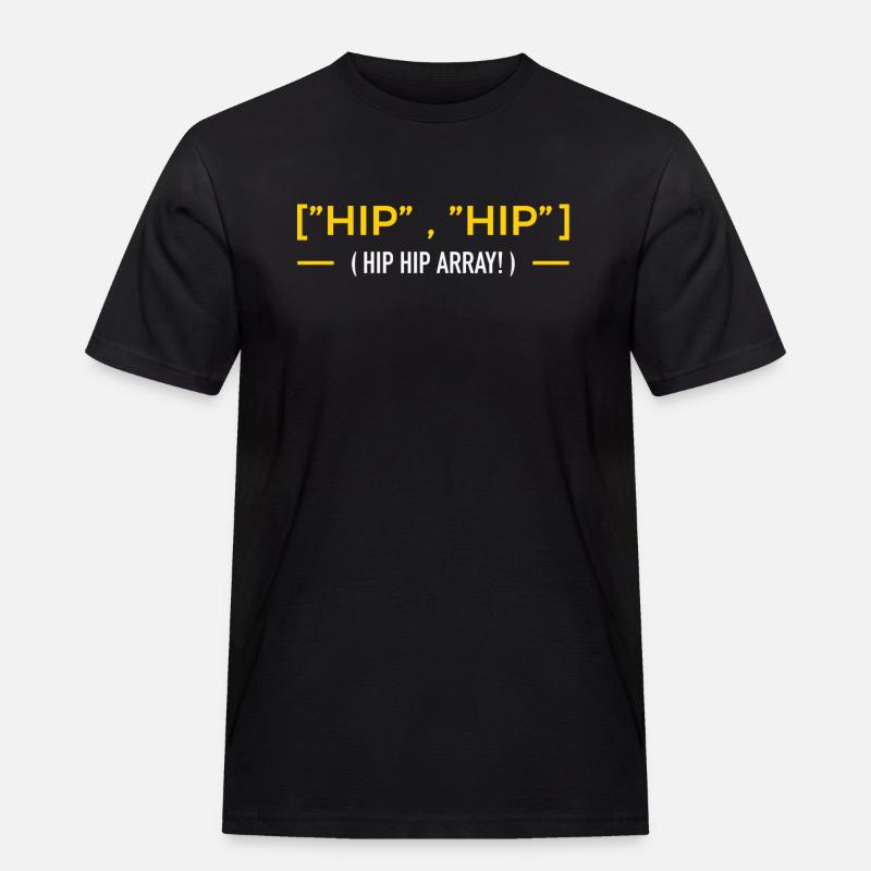 hip hip array - Männer Workwear T-Shirt - Schwarz