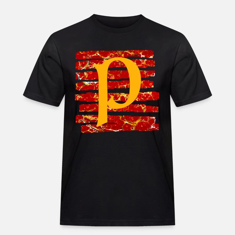 streifen e 232 p - Männer Workwear T-Shirt - Schwarz