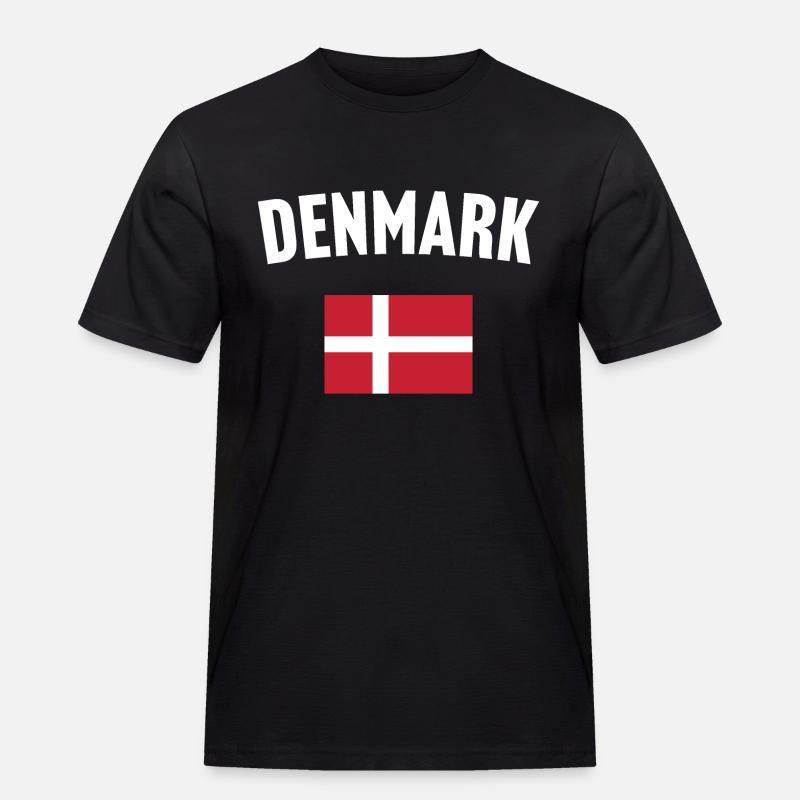 Danmarks flag - Herre Workwear T-Shirt - sort