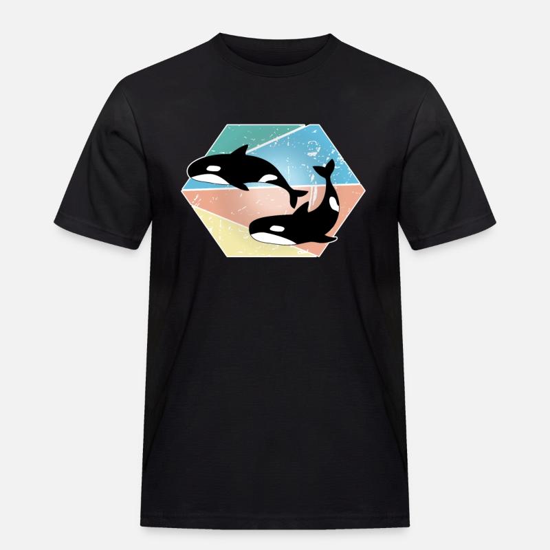 Wal - Männer Workwear T-Shirt - Schwarz