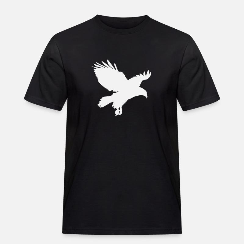 Adler Eagle - Männer Workwear T-Shirt - Schwarz