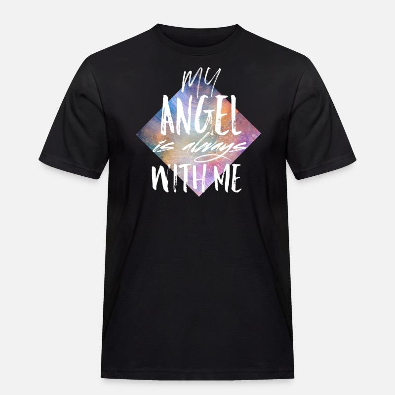 Engel - Männer Workwear T-Shirt - Schwarz
