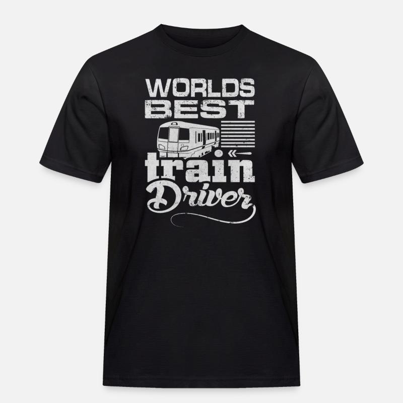 Train Driver - Männer Workwear T-Shirt - Schwarz