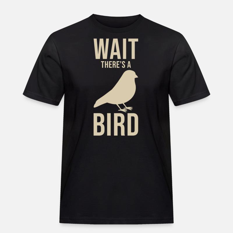 Vogelkundler Spruch - Männer Workwear T-Shirt - Schwarz