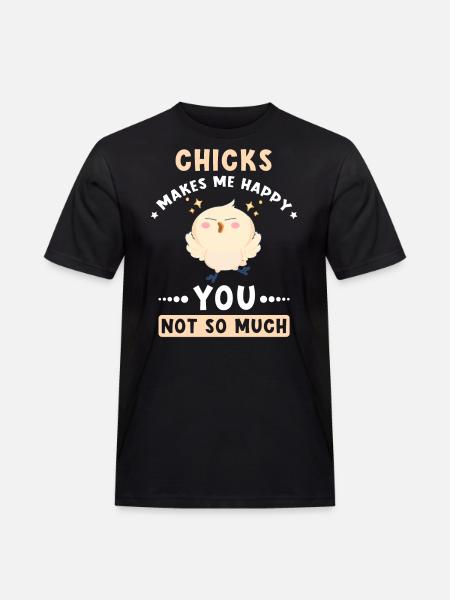Chickens makes me happy - Men's Workwear T-Shirt - black