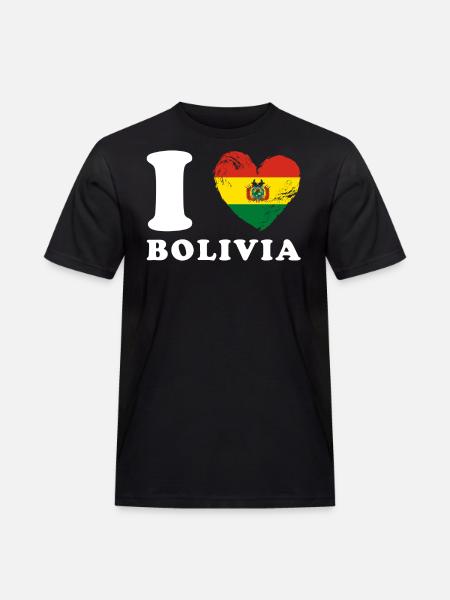 I love Bolivia - Men's Workwear T-Shirt - black
