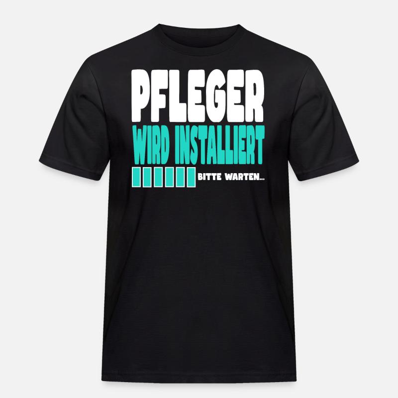 Pfleger wird installiert - Männer Workwear T-Shirt - Schwarz