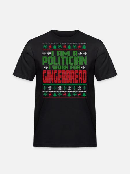Politiker jul siger - Herre Workwear T-Shirt - sort
