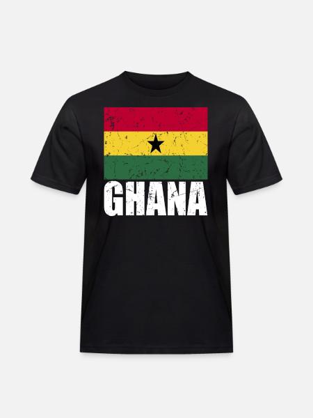 Ghana Flag - Men's Workwear T-Shirt - black