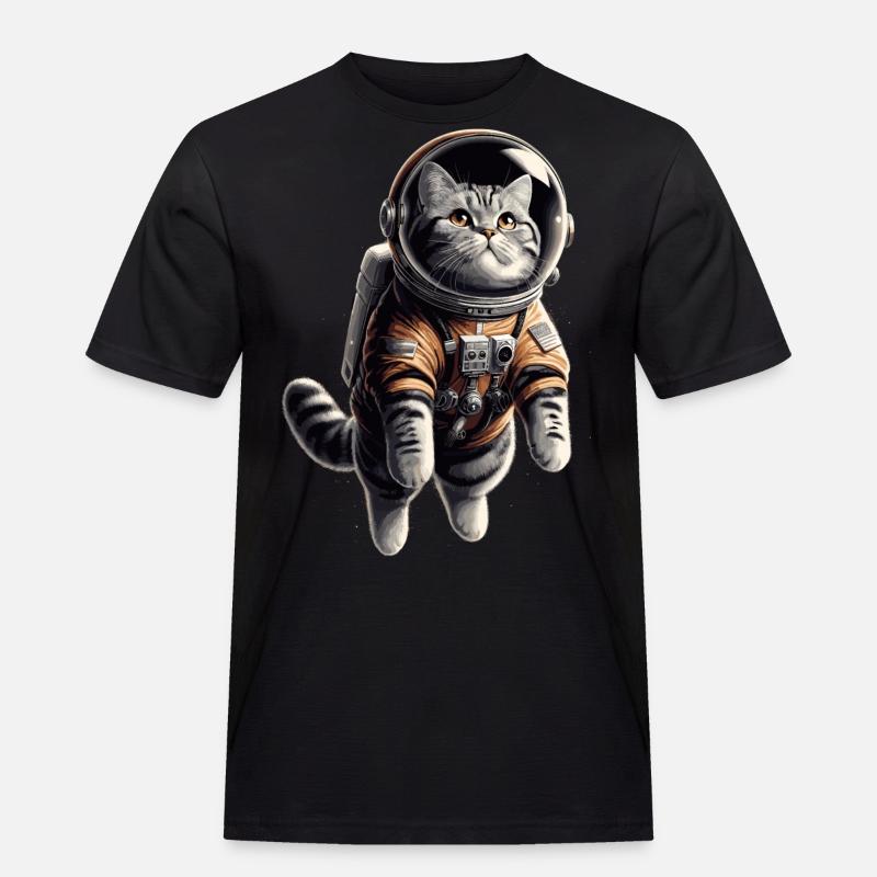 Astronaut BKH Tabby Gift - Men's Workwear T-Shirt - black