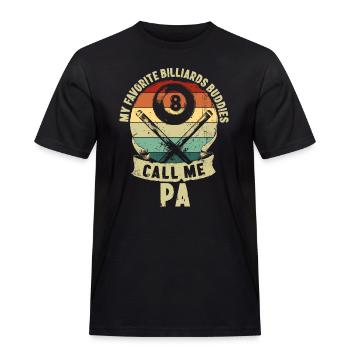 Billard Copains Fête des Pères Père Enfant Cadeau - T-shirt Workwear homme - noir - Devant - AI Model Male 178 light (178cm)