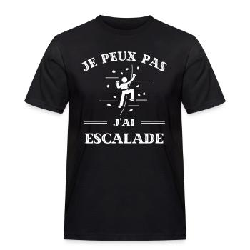 Je Peux Pas J'ai Escalade humour escalade Drole - T-shirt Workwear homme - noir - Devant - AI Model Male 178 light (178cm)