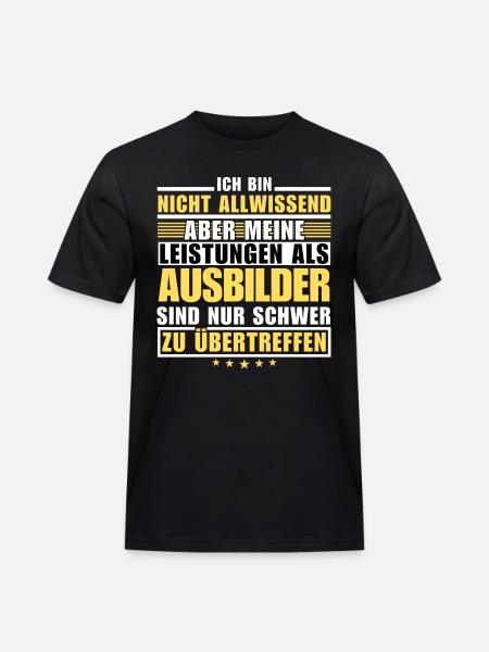 Unübertroffene Leistung als Ausbilder - Männer Workwear T-Shirt - Schwarz