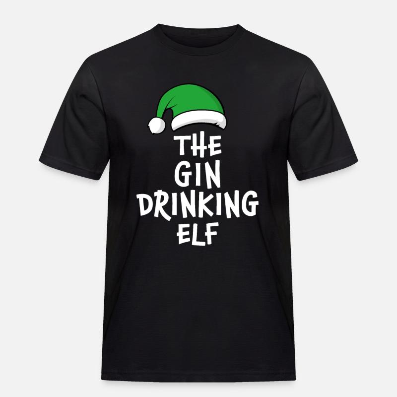 The Gin Drinking Elf - Men's Workwear T-Shirt - black