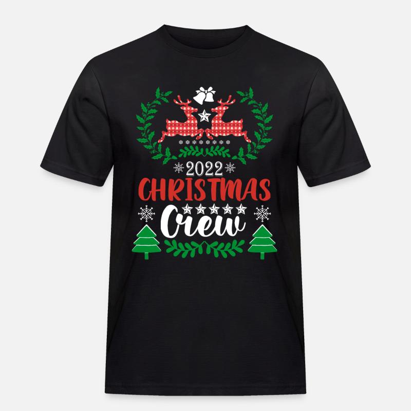 Rentier Weihnachten Pullover - Männer Workwear T-Shirt - Schwarz