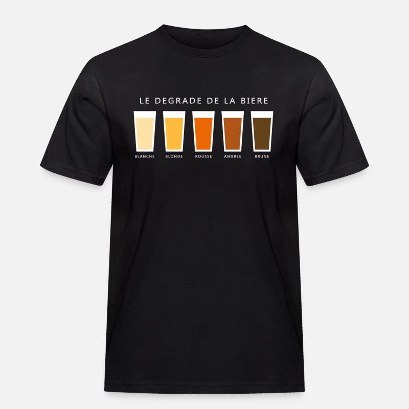 Biere degrade beer gradient (dd) - Männer Workwear T-Shirt - Schwarz