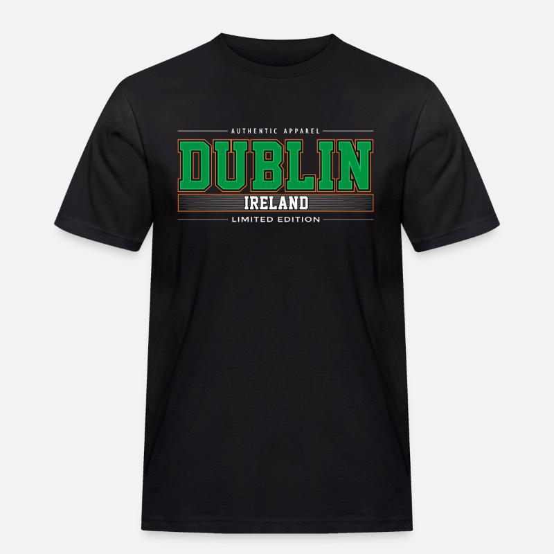 Dublin - Männer Workwear T-Shirt - Schwarz