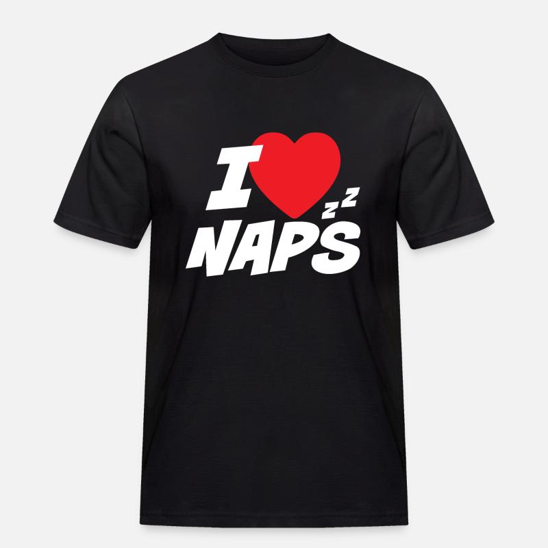 Ich liebe Nickerchen - Männer Workwear T-Shirt - Schwarz