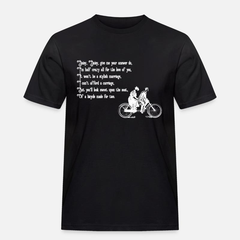 Daisy Daisy (White Text) - Men's Workwear T-Shirt - black