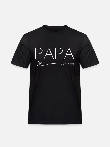 Papa est 2024 - Men's Workwear T-Shirt - black