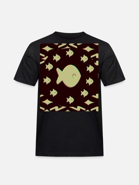 Aquarium - Männer Workwear T-Shirt - Schwarz