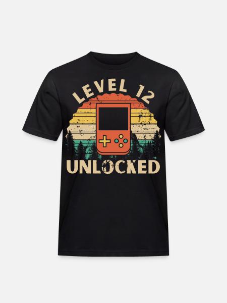Level 12 Unlocked - Men's Workwear T-Shirt - black