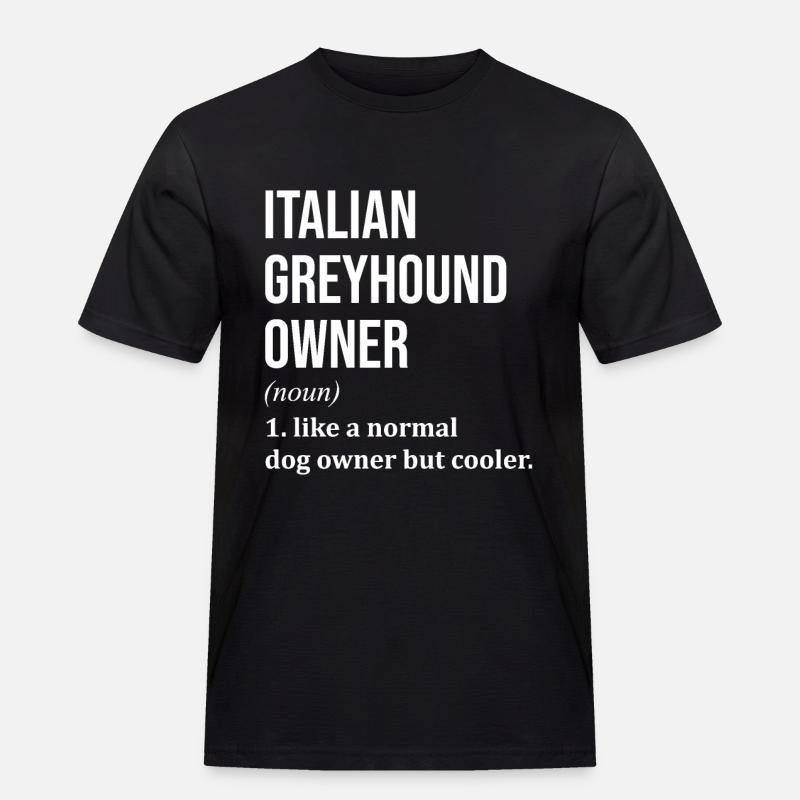 Windhund - Männer Workwear T-Shirt - Schwarz