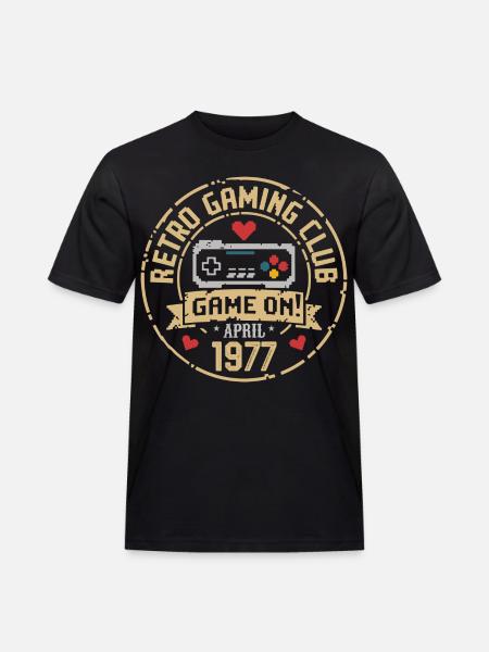 April 1977 Anniversary April 1977 Retro - Men's Workwear T-Shirt - black